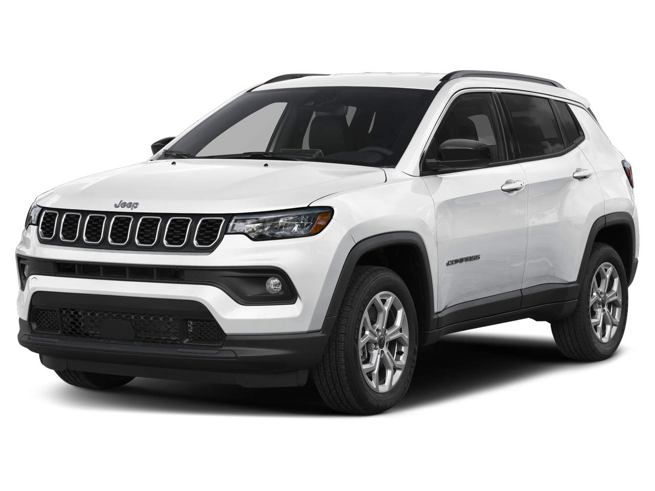 2026 Jeep Compass Latitude Altitude in Bright White Clearcoat — front three-quarter view