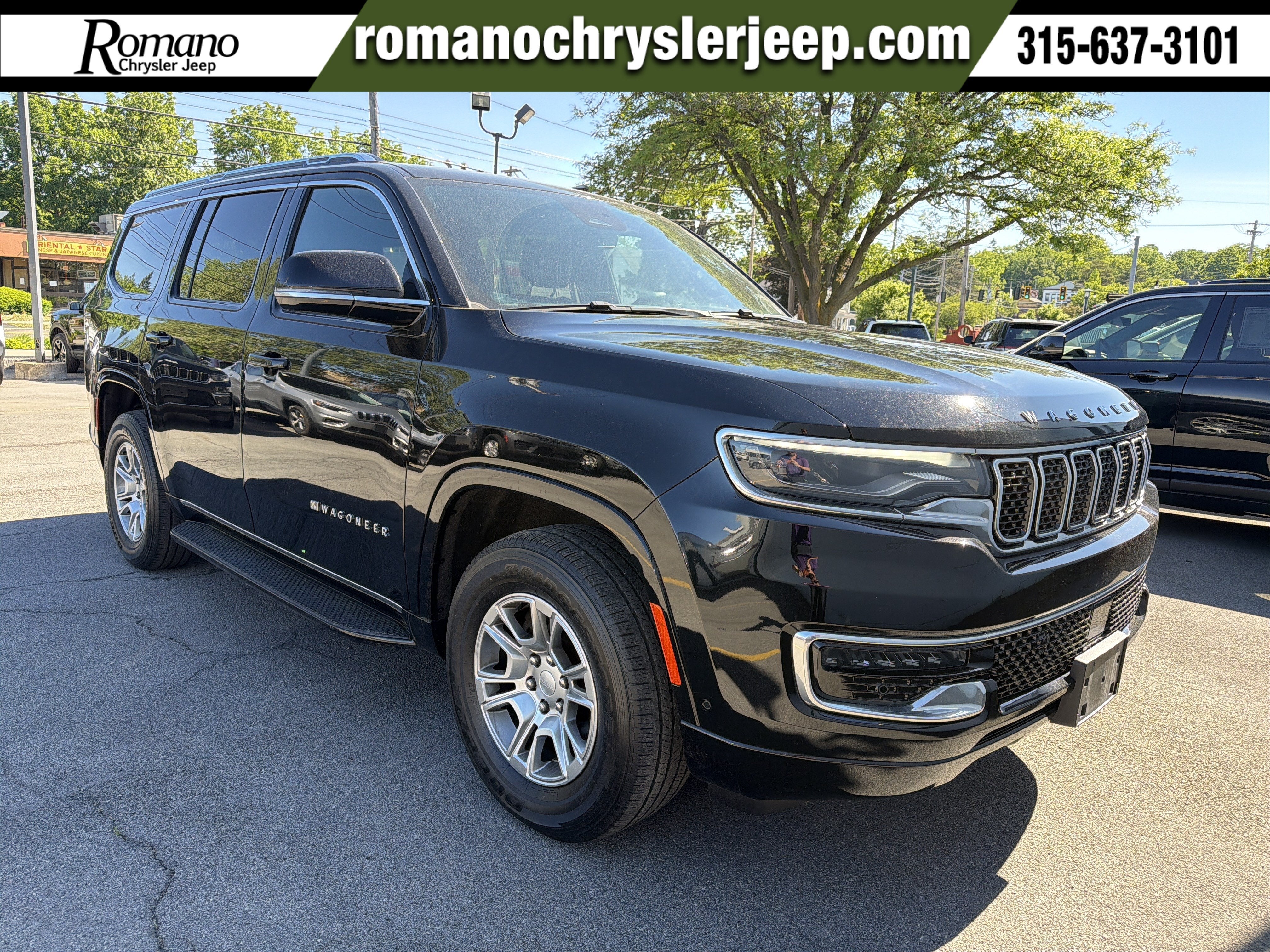 2023 Jeep Wagoneer Series I 4x4 in Diamond Black Crystal Pearlcoat — front three-quarter view