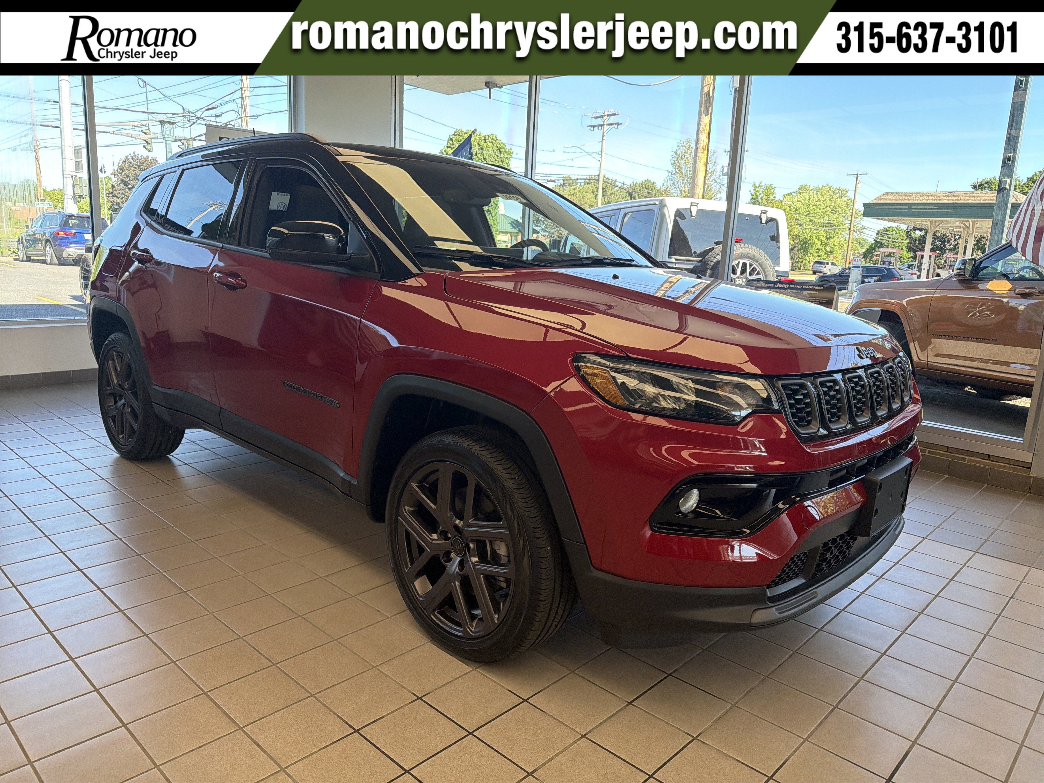 2026 Jeep Compass Limited Altitude in Red Hot Pearlcoat — front three-quarter view