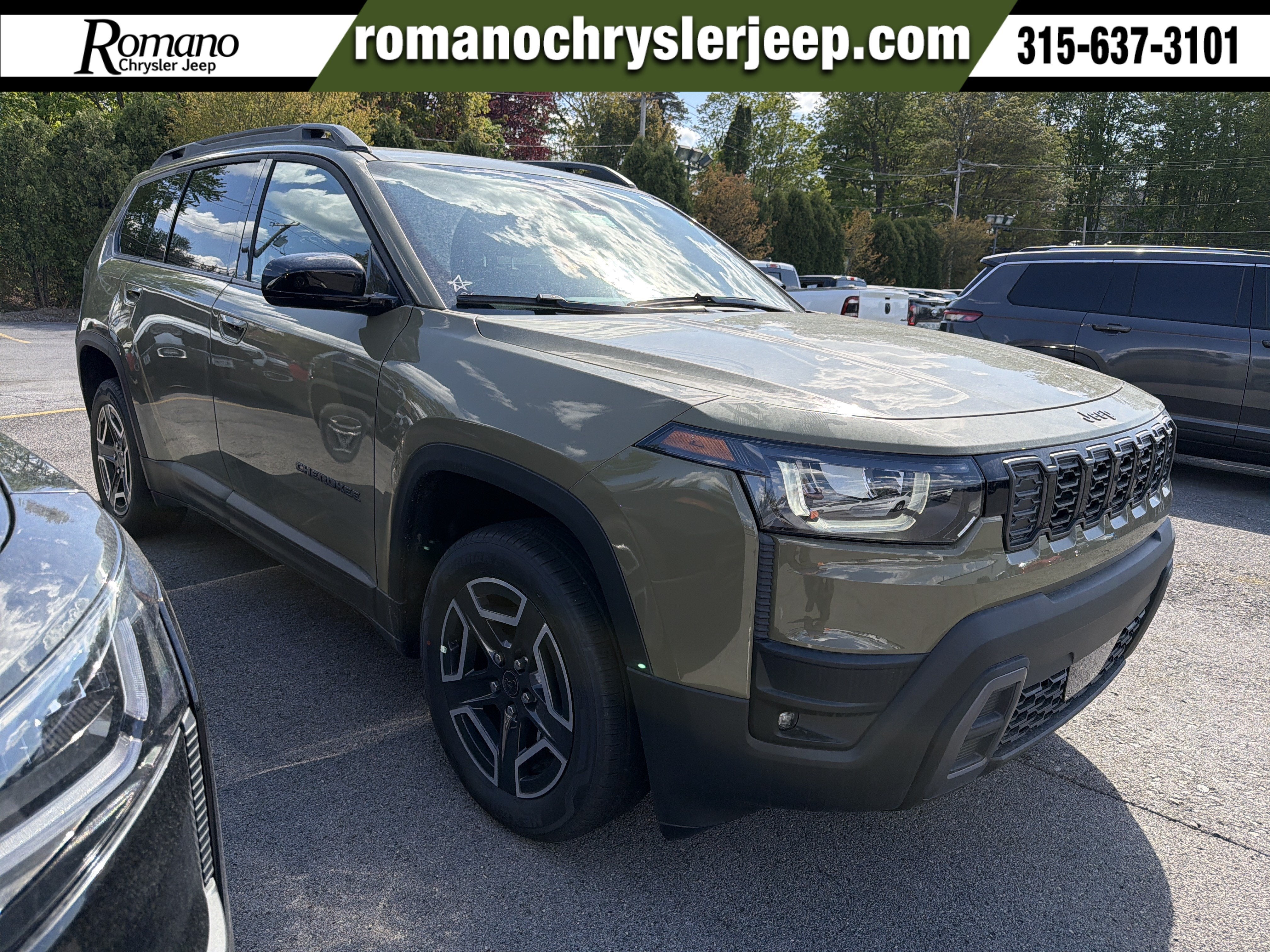 2026 Jeep Cherokee Laredo in '41 — front three-quarter view