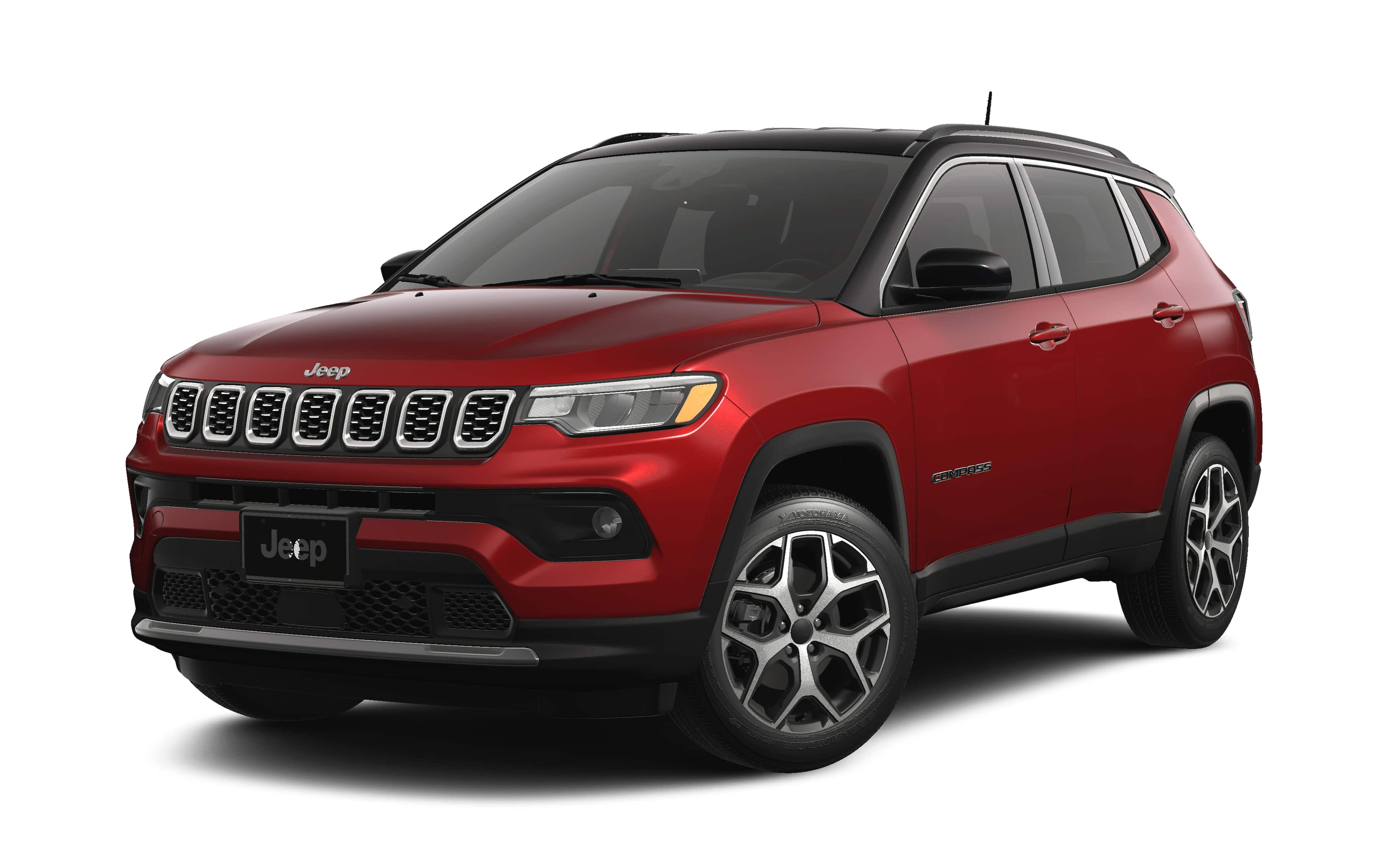 2026 Jeep Compass COMPASS LIMITED 4X4 in Red Hot Pearl-Coat Exterior Paint — front three-quarter view