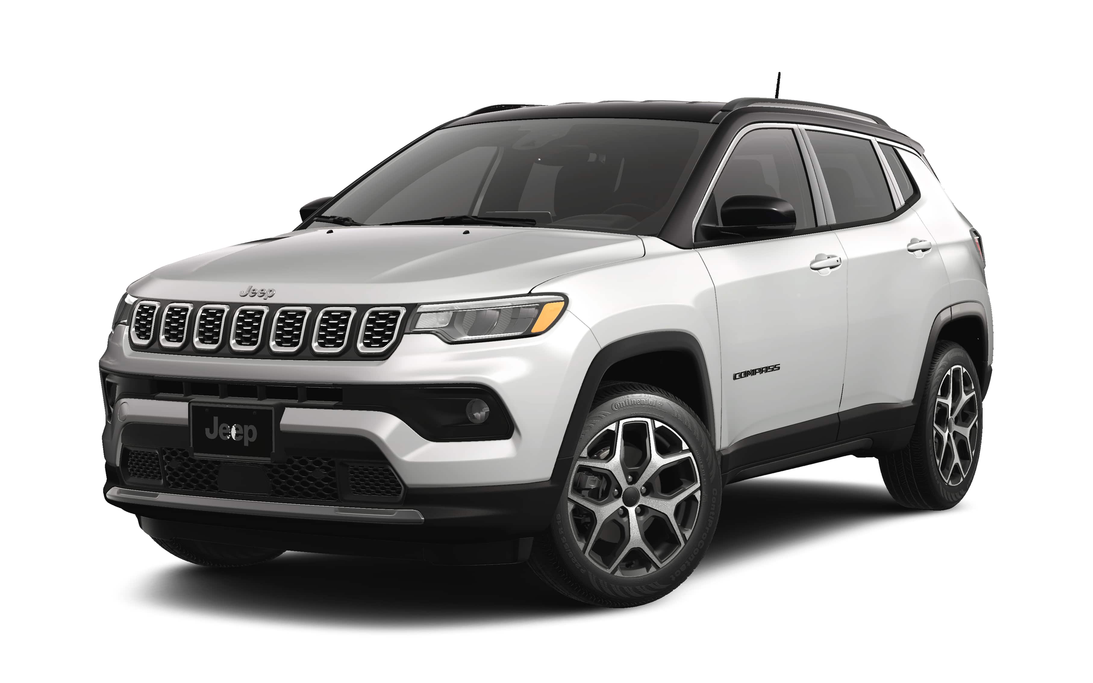2026 Jeep Compass COMPASS LIMITED 4X4 in Bright White Clear-Coat Exterior Paint — front three-quarter view