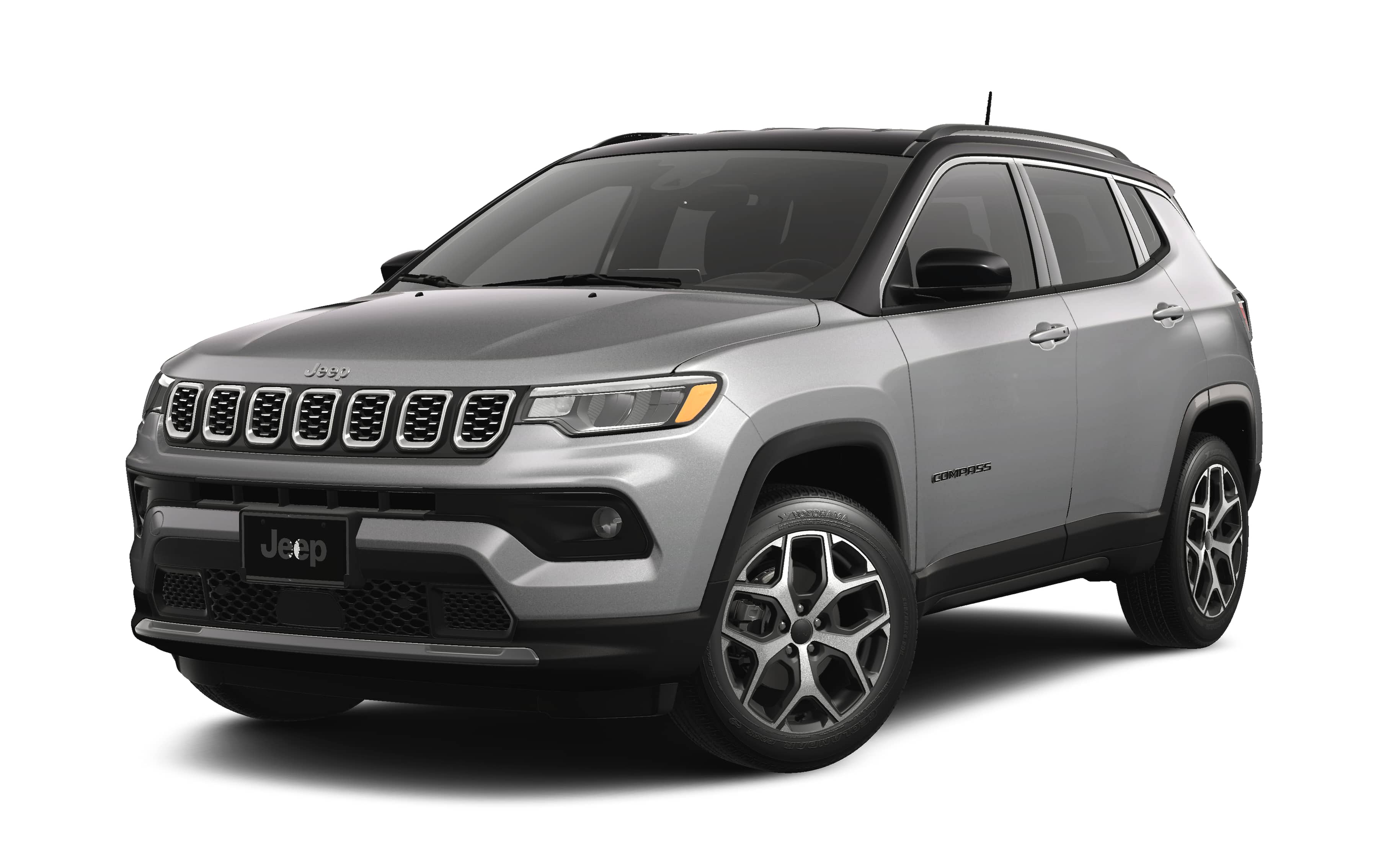 2026 Jeep Compass COMPASS LIMITED 4X4 in Silver Zynith Metallic Clear-Coat Exterior Paint — front three-quarter view