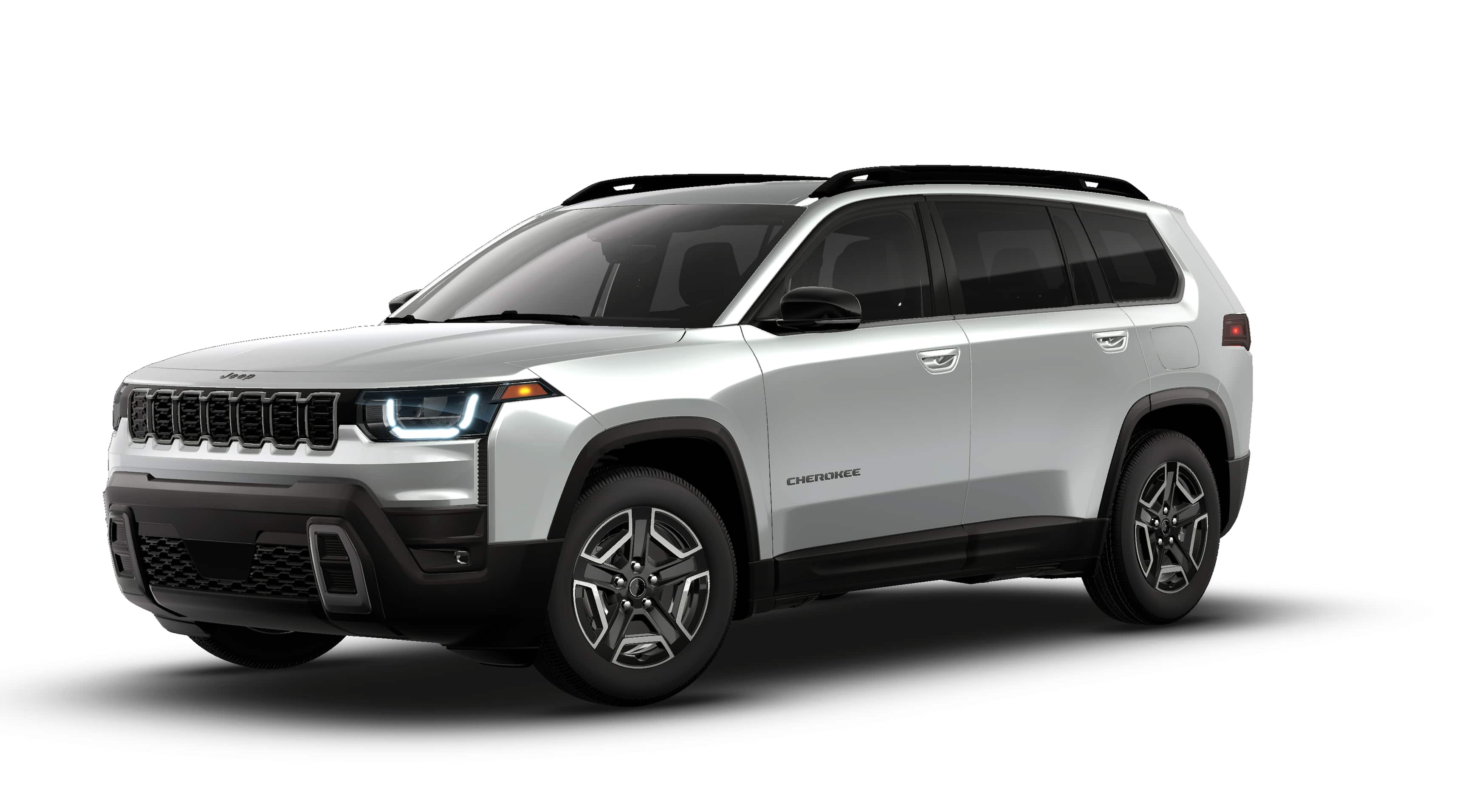 2026 Jeep Cherokee CHEROKEE LAREDO 4X4 in Silver Zynith Clear-Coat Exterior Paint — front three-quarter view